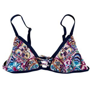 Nanette Lepore Triangle Bikini Top (Festival Folkloric) - Size Large